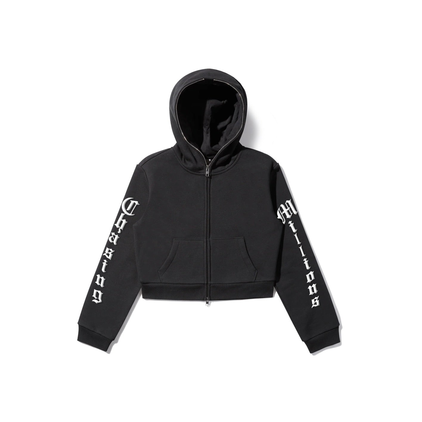 CROPPED ZIP UP HOODIE