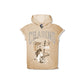 RHINESTONE SHORT SLEEVE HOODIE