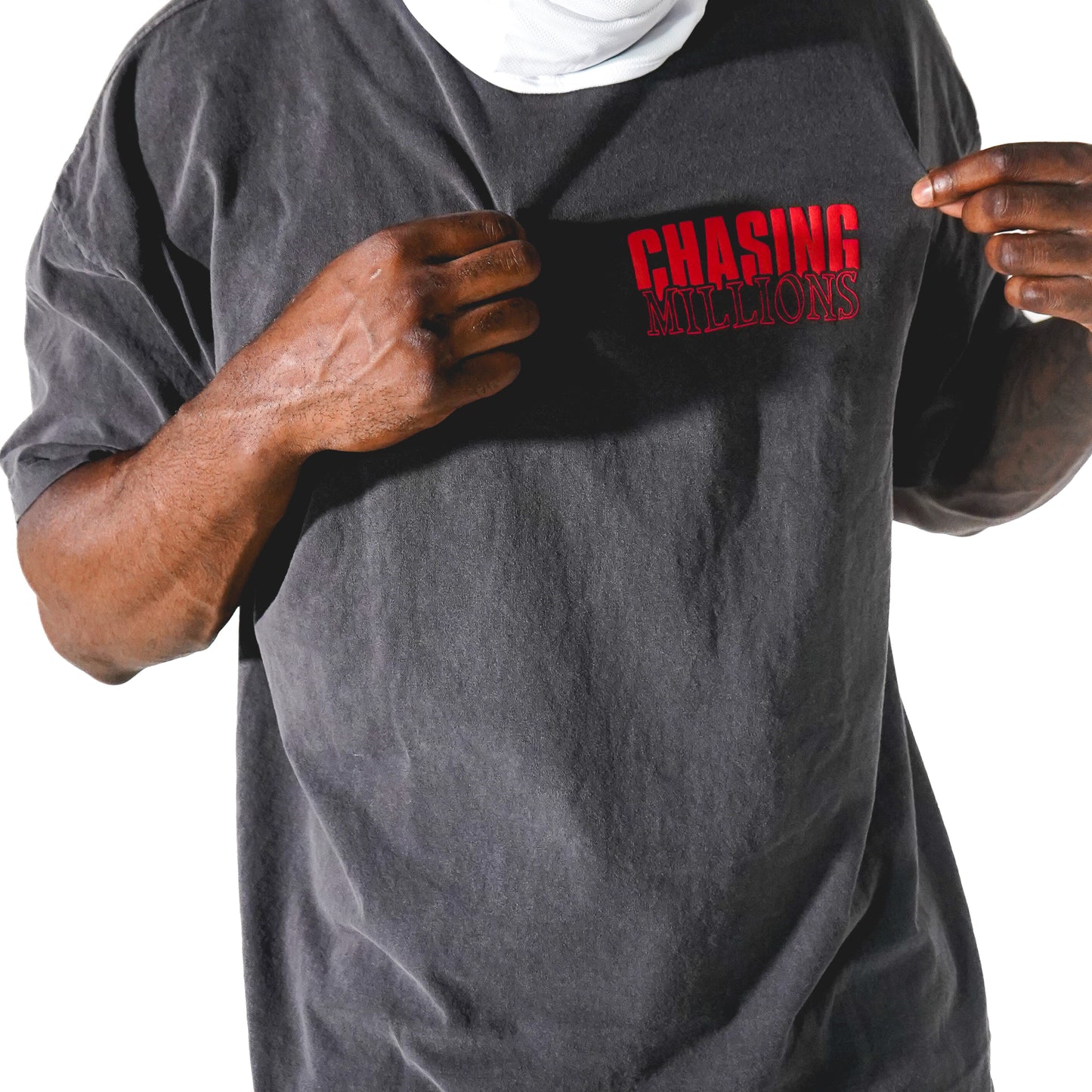 Chasing Millions™ Grey Logo Tee