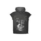 RHINESTONE SHORT SLEEVE HOODIE